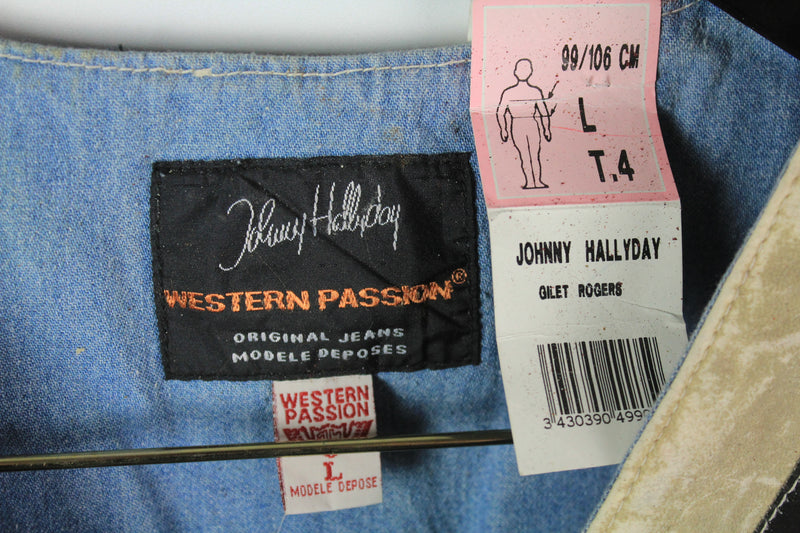 Vintage Johnny Hallyday Western Passion Vest Large