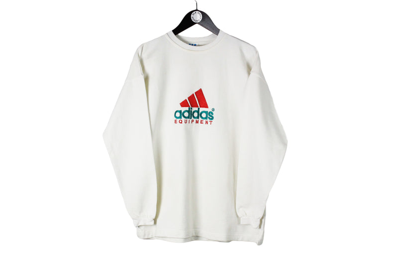 Vintage Adidas Sweatshirt Small / Medium size men's oversize pullover classic sport wear 90's 80's style jumper big logo long sleeve crewneck streetwear USA outfit