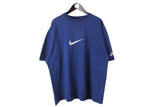 Vintage Nike T-Shirt XXLarge size men's summer wear retro USA style oversize tee navy blue top athletic big logo swoosh short sleeve shirt
