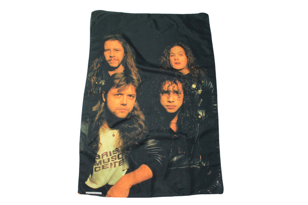 Vintage Metallica 1994 Flag black Fast Line production 90's big logo Rock Heavy Metal