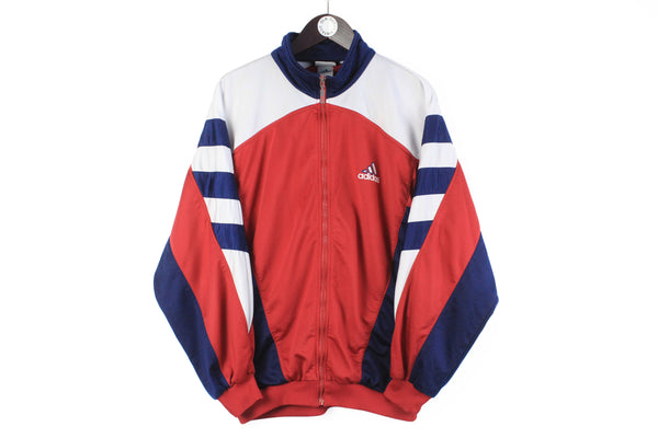 Vintage Adidas Tracksuit Medium red 90s retro full zip track style jacket and pants
