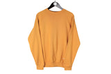 Vintage LEE Sweatshirt Small / Medium size men's oversize pullover classic sport wear 90's 80's style jumper big logo long sleeve crewneck streetwear bright orange outfit