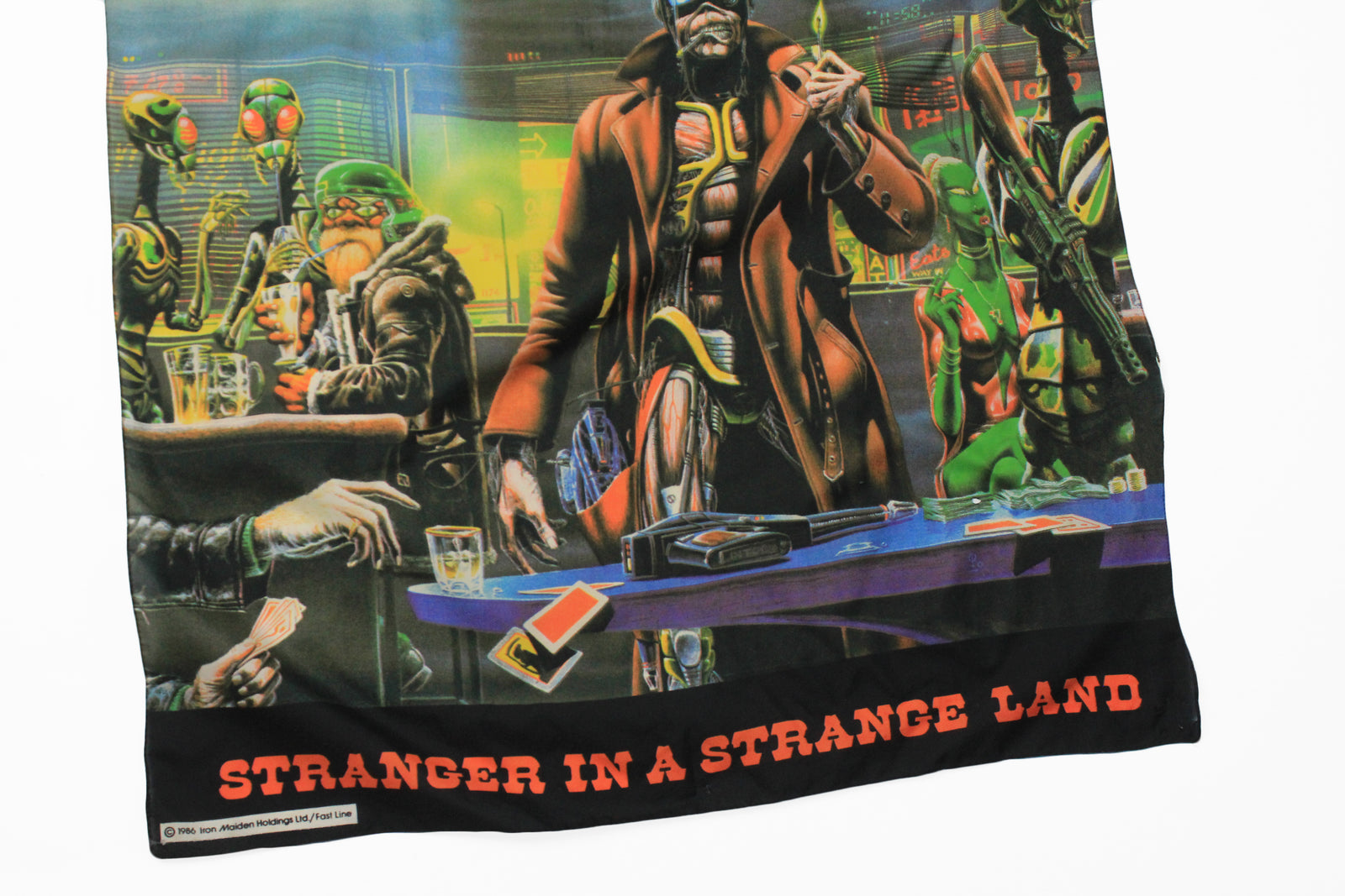 Vintage 1986 Iron Maiden Stranger In a Strange Land Flag – dla dushy
