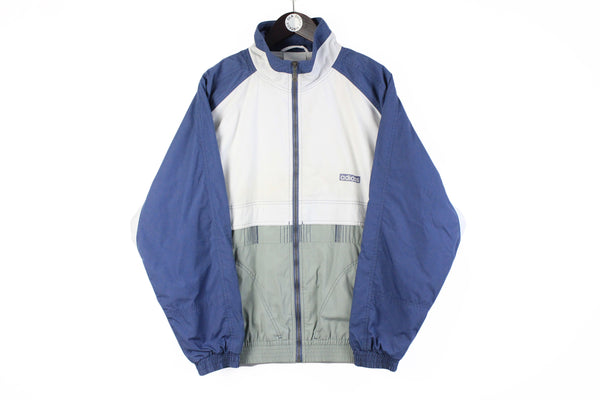 Vintage Adidas Tracksuit Large white blue 90s retro windbreaker pants and jacket retro classic sport style 