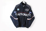 Vintage BMW Jacket Small / Medium 90s racing navy blue petronas intel race jacket Formula 1 F1 
