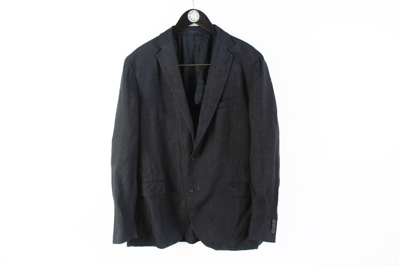 Z Zegna Blazer XLarge black 2 buttons authentic classic sartorial jacket