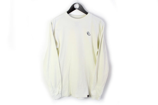 Vintage Adidas Long Sleeve T-Shirt Small / Medium white crewneck sweatshirt 90's style superstar