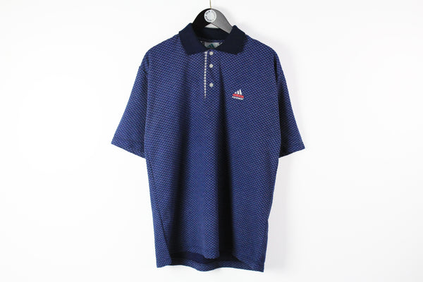 Vintage Adidas Equipment Polo T-Shirt XLarge blue half sleeve 90s sport tee