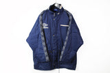 Vintage Umbro Jacket XLarge navy blue 90s sport style UK winter jacket