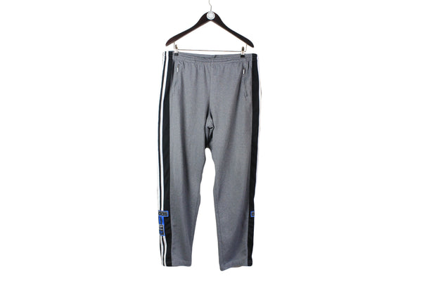 Vintage Adidas Track Pants XLarge size men's gray sport wear basic authentic athletic clothing 90's style brand 