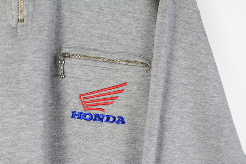 Vintage Honda Sweatshirt 1/4 Zip Small