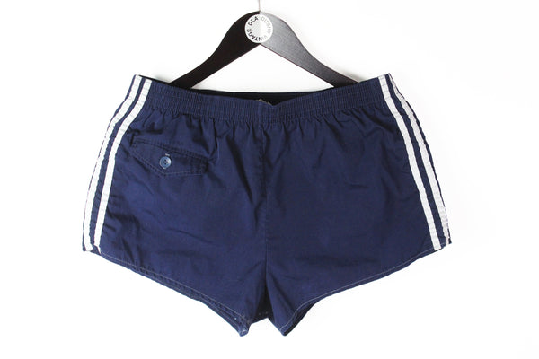 Vintage Adidas Shorts Medium navy blue 90's style sportswear shorts