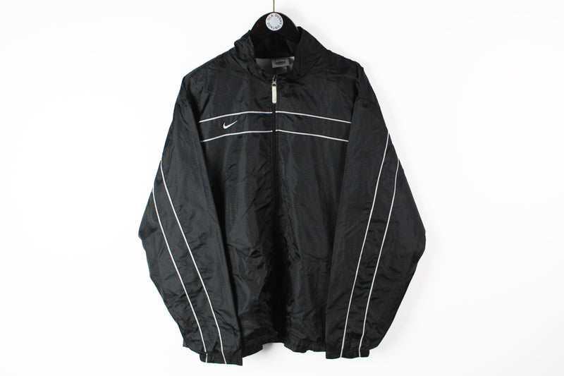Vintage Nike Hockey Jacket XLarge black 90s sport classic full zip