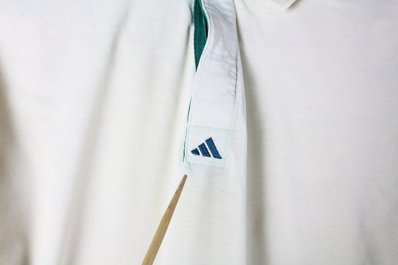 Vintage Adidas Equipment Long Sleeve Polo T-Shirt Medium