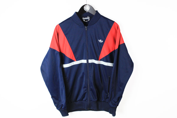 Vintage Adidas ATP Bomber Track Jacket Medium navy blue full zip 90's sportswear style windbreaker tennis jacket