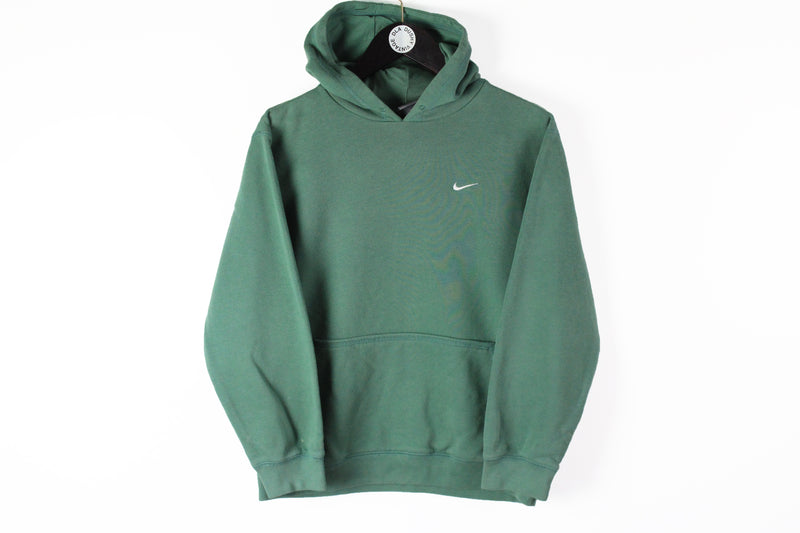 Vintage Nike Hoodie Small green small logo 90s sport jumper