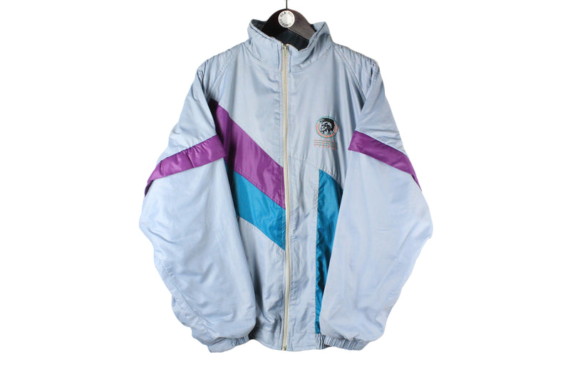 Vintage Diesel Track Jacket Large windbreaker sprotswear 90s retro big logo athletic USA jacket