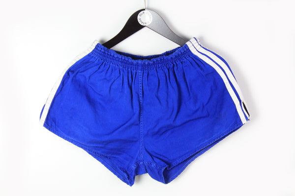Vintage Adidas Shorts Large / XLarge cotton 90s blue sport style running athletic shorts