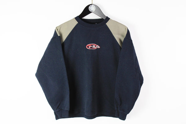 Vintage Fila Sweatshirt Women's Medium small logo 90s sport Italy brand