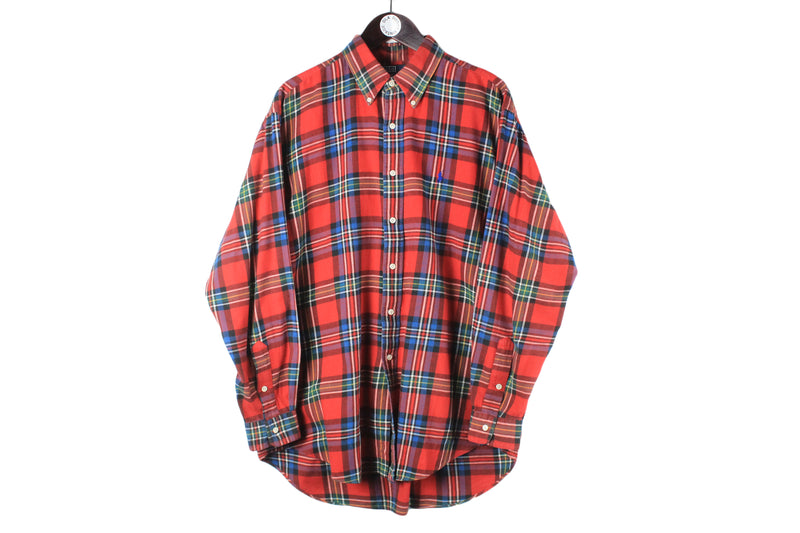 Vintage Polo Ralph Lauren Shirt Large / XLarge plaid pattern casual collared shirt 90s