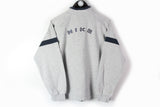 Vintage Nike Full Zip Sweatshirt Small gray big logo 90s sport retro style sweatshirt