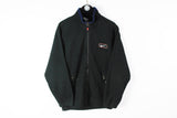 Vintage Nike Fleece Full Zip Medium / Large black small logo 90s sport sweater