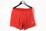 Vintage Adidas Shorts XLarge  red sport style 90s athletic gym shorts