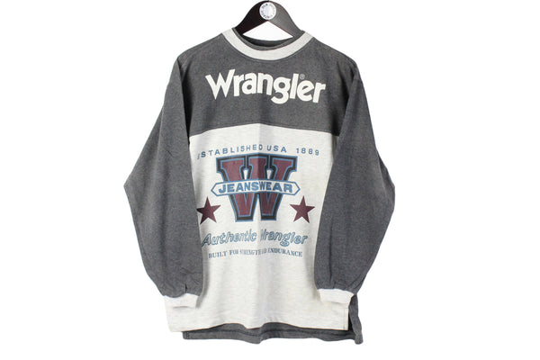 Vintage Wrangler Sweatshirt Small USA 90s jeanswear retro style made in Portugal crewneck