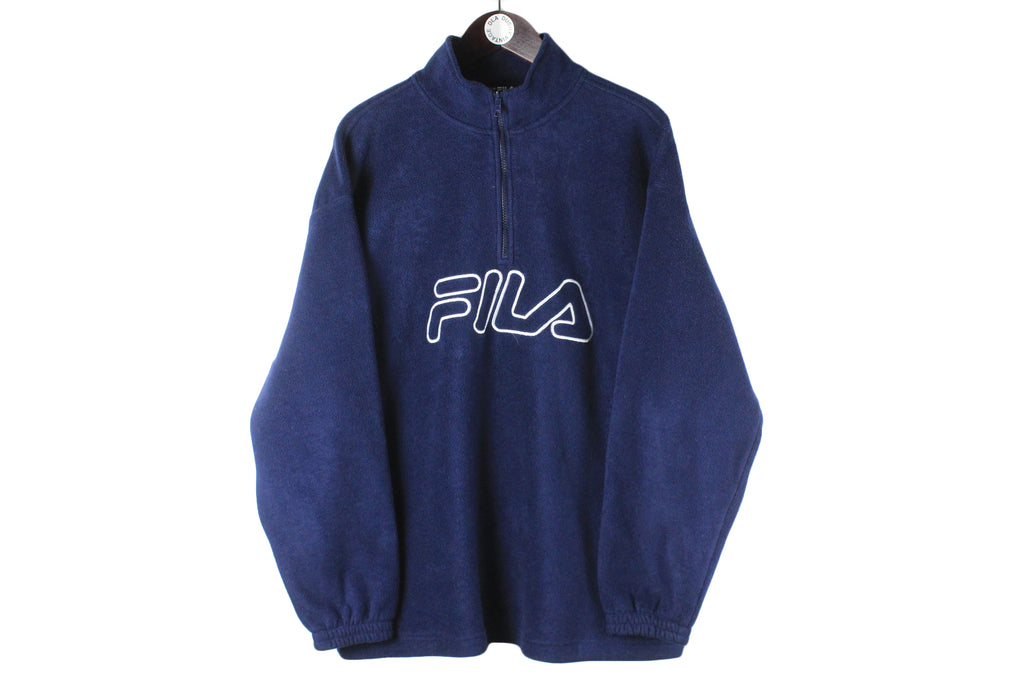 Vintage Fila Fleece 1 4 Zip Large dla dushy