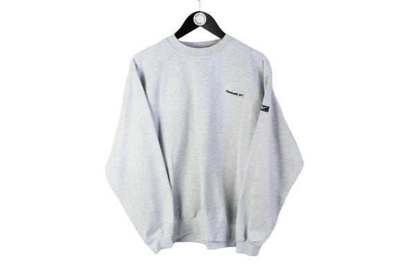Vintage Reebok Sweatshirt Small gray small logo basic 90's crewneck sport style pullover