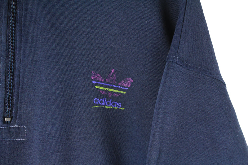 Vintage Adidas Sweatshirt 1/4 Zip Large