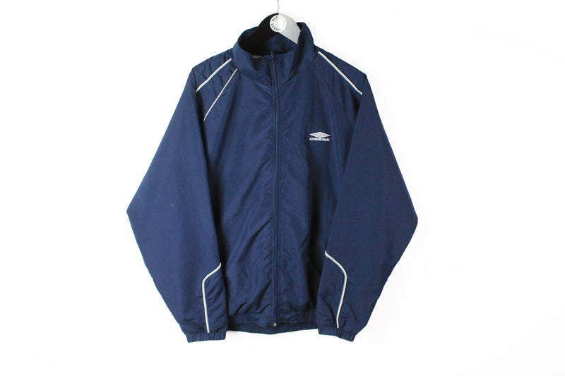 Vintage Umbro Tracksuit Medium navy blue 90's style UK brand jacket and pants