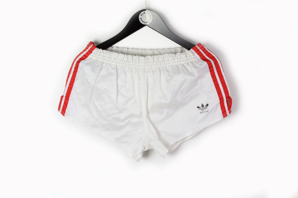 Vintage Adidas Shorts Small / Medium white red 90s sport style athletic shorts