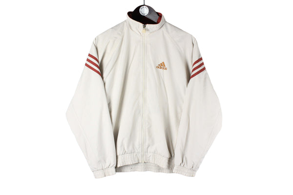 Vintage Adidas Track Jacket XSmall / Small gray 90s retro sport style windbreaker