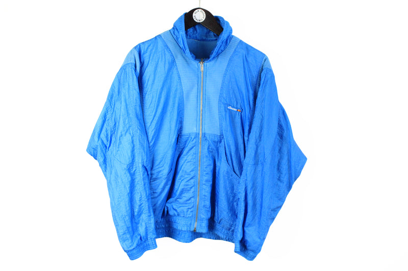 Vintage Ellesse Track Jacket Medium blue 90's full zip sport style windbreaker