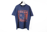 Vintage Chicago Bears Hanes T-Shirt XLarge blue 90's sport style cotton tee