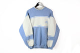 Vintage Adidas Sweatshirt Large / XLarge white blue 90's crewneck