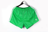 Vintage Adidas Shorts XLarge green 90s white sport style retro wear nylon shorts