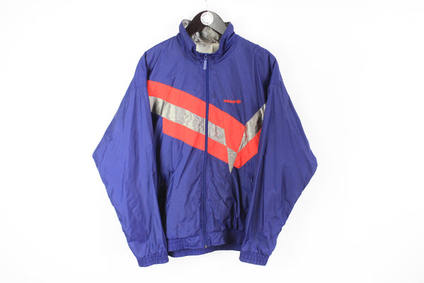 Vintage Adidas Track Jacket Large purple 90's sport style windbreaker retro sport wear