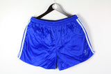 Vintage Adidas Shorts XLarge  blue 80s athletic XL nylon shorts