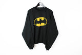 Vintage Batman 1989 Sweatshirt Medium black big logo DC comics