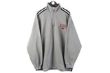 Vintage Nike Sweatshirt 1/4 Zip XLarge gray small logo 90s retro sport oversize jumper USA streetwear