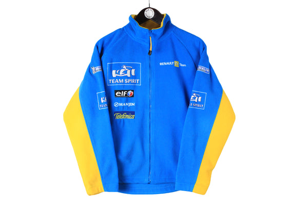 Vintage Renault Formula 1 Fleece Full Zip Small blue 00s Alonso France sweater