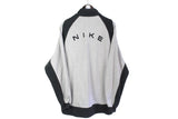 Vintage Nike Sweatshirt Full Zip XLarge Gray black 90's cardigan sport style oversize