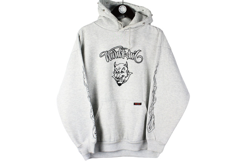 Vintage Third Rail Hoodie Small gray skateboard skateboarding 90s big logo hooded jumper