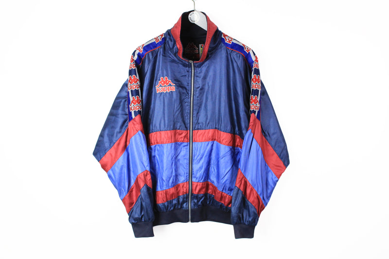 Vintage Kappa Track Jacket Medium / Large blue big logo 90s sport style windbreaker