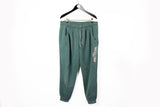Vintage Adidas Take Off Flying Hero Pants Large / XLarge 90s green sport style retro cotton track athletic trousers