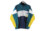 Vintage Adidas Track Jacket Large multicolor 90s retro style windbreaker sport coat