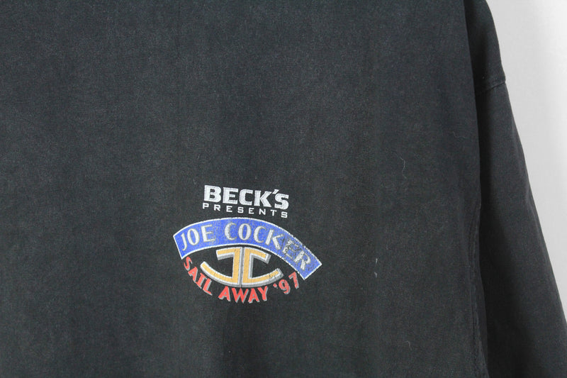 Vintage Joe Cocker 1997 Tour Sail Away Becks T-Shirt XLarge