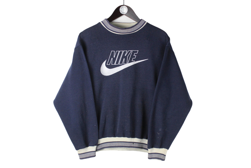 blue vintage nike sweatshirt